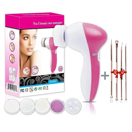 5-in-1 Electric Facial Cleansing Brush | Deep Skin Care Massager