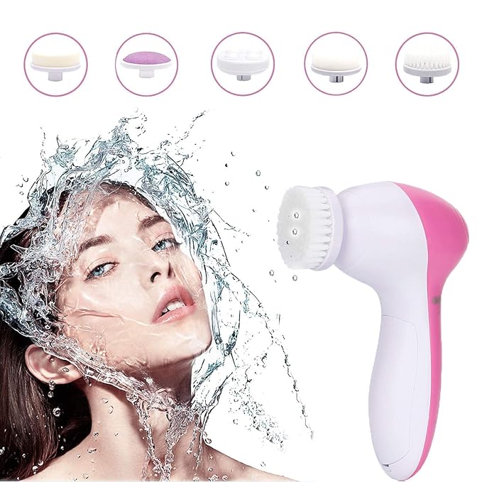 5-in-1 Electric Facial Cleansing Brush | Deep Skin Care Massager