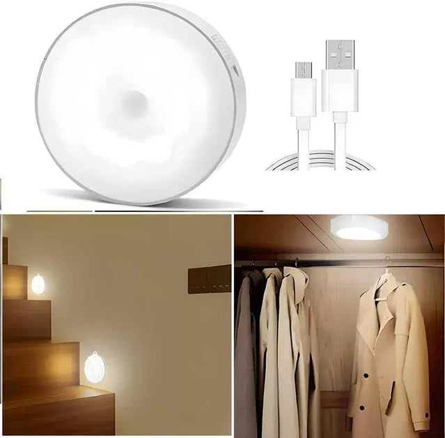 USB Rechargeable Motion Sensor LED Night Light (Pack of 2)